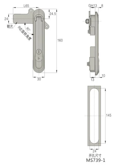 Zonzen Electronic Rittal Cabinet Box Push Button Plane Lock Ms739