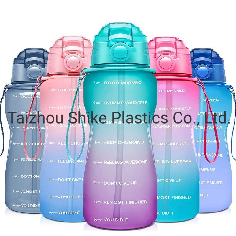 Hot Sale 1 Gallon Straw Water Bottle with Motivational Time Marker