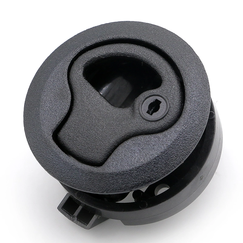 Xk246 Southco 61mm 2" Black Waterproof Plastic ABS Push to Close Cam Slam Flush Pull Boat Round Marine Lock for RV