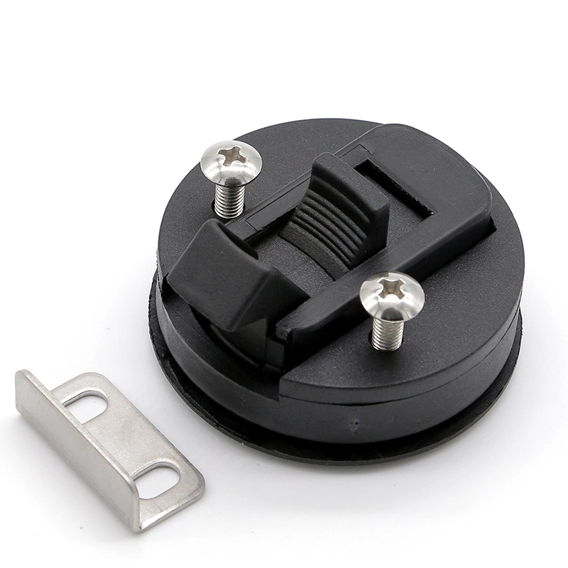 Xk246 Southco 61mm 2" Black Waterproof Plastic ABS Push to Close Cam Slam Flush Pull Boat Round Marine Lock for RV