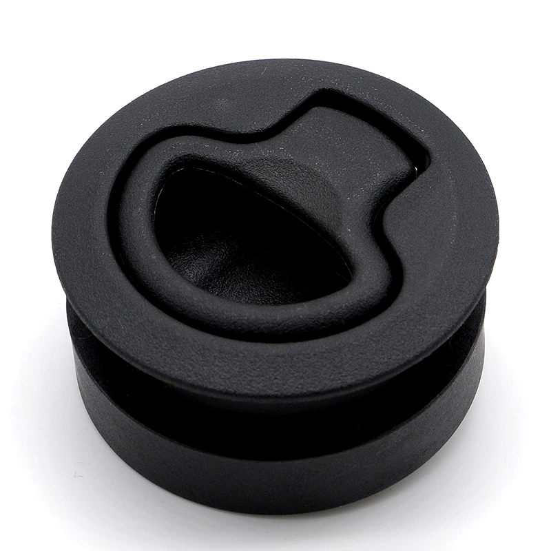 Xk246 Southco 61mm 2" Black Waterproof Plastic ABS Push to Close Cam Slam Flush Pull Boat Round Marine Lock for RV