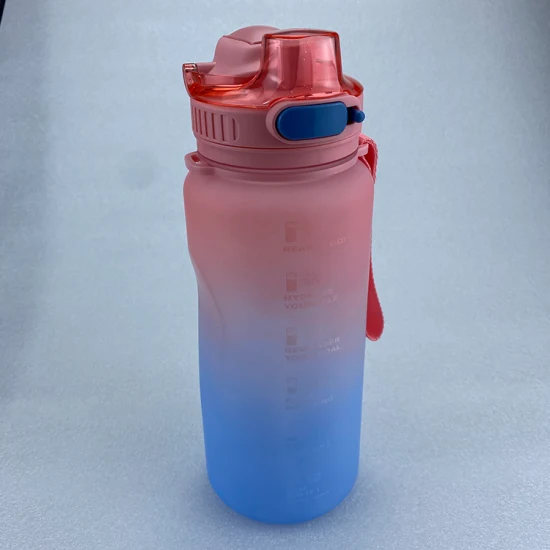 Botella de agua motivacional de 64oz 2L de medio galón para gimnasio, fitness, deportes, con funda de almacenamiento aislada de camuflaje y correa de transporte